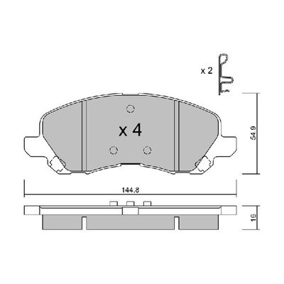 Fren Disk Balata Ön Peugeot 4008 (01.2012->)  AISIN BPMI-1001