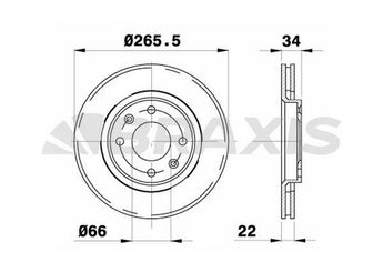 Fren Disk Ayna Ön Sağ ve Sol BRAXIS AE0003  4249G1 4249-G1 424983 4249-83