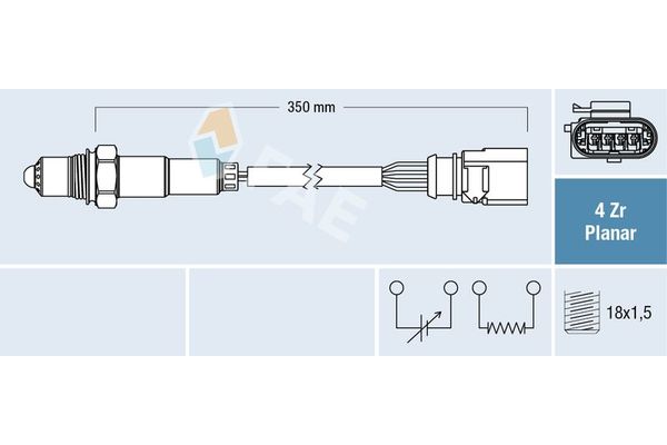 Oksijen (Lambda) Sensörü  Audi RS 5 Coupe (8T)(03.2010->)  FAE 77626