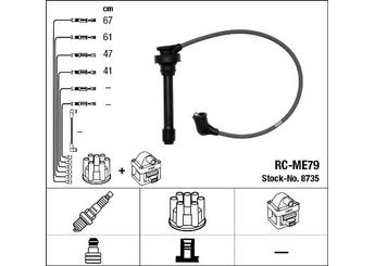Buji Kablosu  NGK 8735  MD193015 MD334027 MD 334 027 MD334028 MD 334 028 MD334029 MD 334 029 MD334017 MD334021