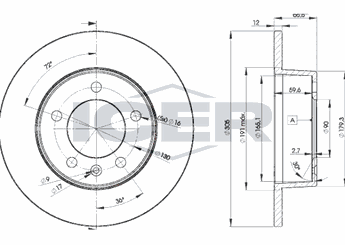 Fren Disk Ayna Arka Sağ ve Sol OPEL ORJINAL 9111045  9111045 4320600QAA 43206-00QAA 4403045 44 03 045 7700314107 77 00 314 107 91 110 45