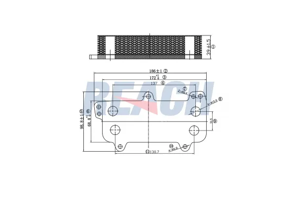 Motor Yağ Soğutucu  Volkswagen T5 Transporter P.Van/Minibüs (7H)(04.2003->2009)  FITPART FIT04010044W