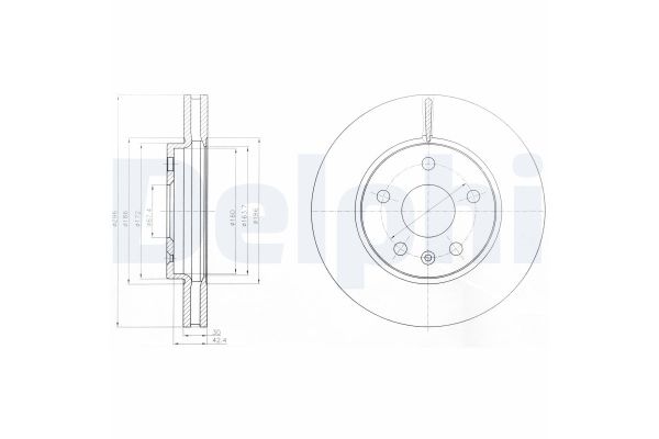 Fren Disk Ayna Ön Sağ ve Sol Opel Insignia A (2008->)  DELPHI BG4187