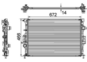 Su Radyatörü  MAHLE CR 906 000P  17111436063 1457605 1460547 1477459 1582563 7G918005AA 7G918005AB 7G918005AC 7G918005AD