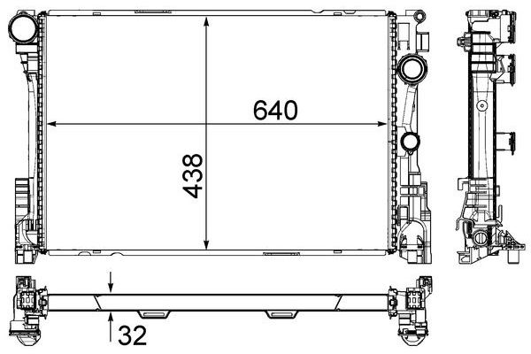Su Radyatörü  Mercedes SL -Serisi Roadster (BM 231)(2012->)  MAHLE CR 83 000P