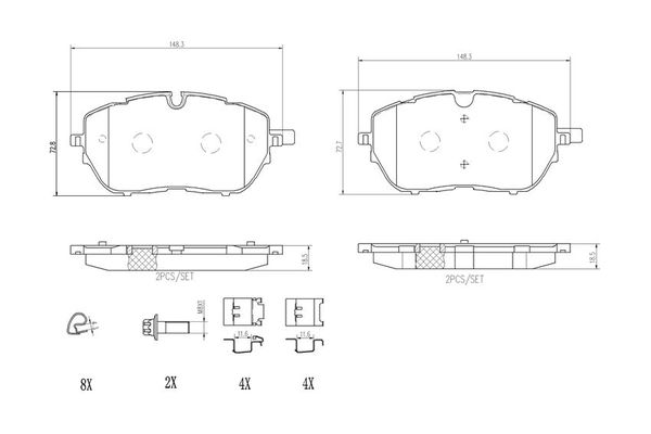 Fren Disk Balata Ön BREMBO P 61 128