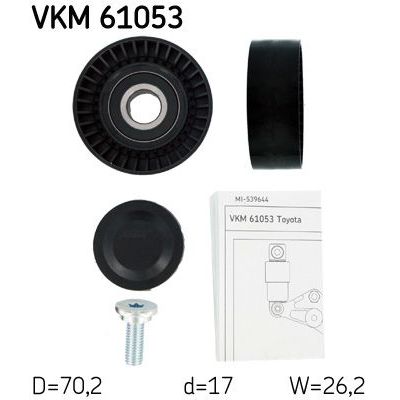 Vantilatör Kayış Gergi Rulmanı  SKF VKM 61053