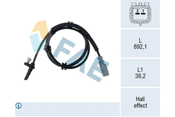 Abs Sensörü Ön Sağ veya Sol Toyota Proace (2016->)  PSA ORJINAL 9806039580