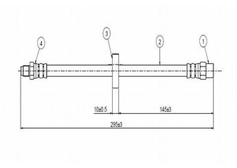Fren Hortumu Ön Sağ veya Sol CAVO C800 144A  321611701D 171611701K 321611701C