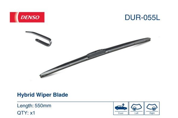 Silecek Süpürgesi Ön Hybrid Tip 550 mm - 22 inç Toyota Land Cruiser (J15)(2018->)  DENSO DUR055L