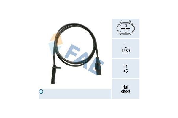 Abs Sensörü Arka Sağ veya Sol Volkswagen Crafter Kamyonet (2F)(03.2006->2017)  HELLUX HLS8413