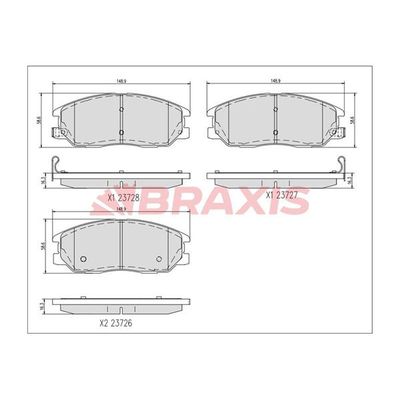 Fren Disk Balata Ön BRAXIS AA0747