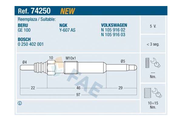 Isıtma Bujisi  Audi A3 (8P1)(05.2003->)  MAHER 30271