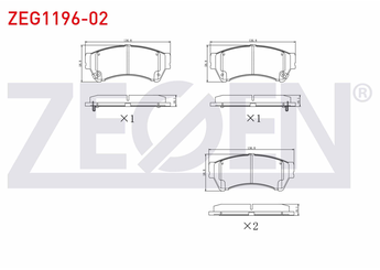 Fren Disk Balata Ön ZEGEN ZEG1196-02   GSYD3323Z GSYD3323ZA 6E5Z2001B GBYB3328ZD GPYB3323ZD GPYB3323ZE GPYB3323ZG GPYB3328ZD GSYD-33-23Z GSYD-33-23ZA GSYD3328Z GSYD3328ZA GSYD-33-28ZA
