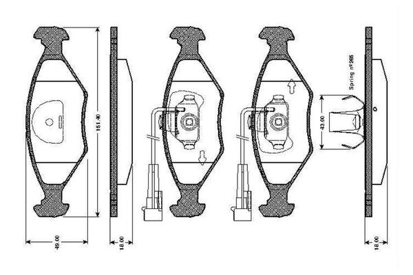 Fren Disk Balata Ön Fiat Palio (178) Weekend (1997->)  BOSCH 0 986 TB2 157