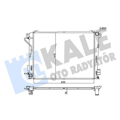 Su Radyatörü  Hyundai Sonata (NF)(2005->)  KALE 347815