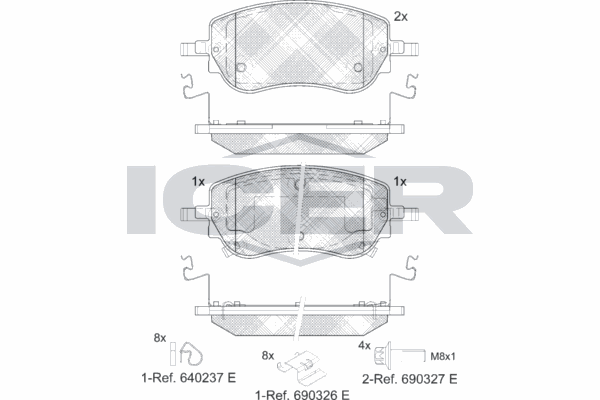 Fren Disk Balata Ön Fiat Egea (356) Sedan (2016->)  KALE BALATA 26451 195 25 MSH KD11