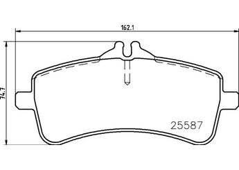 Fren Disk Balata Arka BREMBO P 50 131  A0004203800 4203800 0004203800 4203820 0004203820 74204220 0074204220 A0004203820 A0074204220