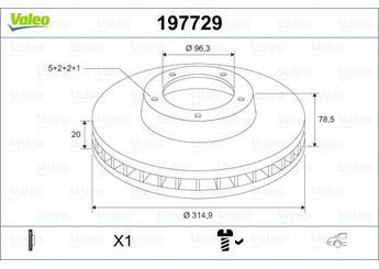 Fren Disk Ayna Arka Sağ ve Sol VALEO 197729  584113E50 58411-3E50 584113E500 58411-3E500