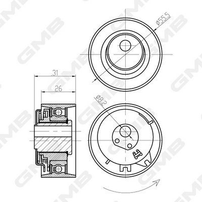 Triger Gergi Rulmanı  Fiat Linea (110)(2007->)  GMB GTB0480