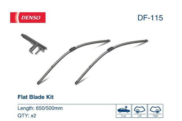 Silecek Süpürgesi Ön  650/650 mm - 26/26 inç Volkswagen Touareg (7P6)(08.2014->2018)  DENSO DF-115