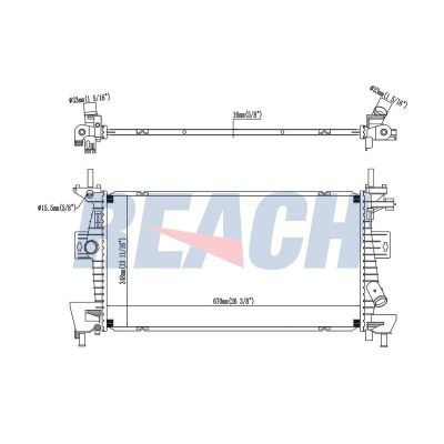 Su Radyatörü  Ford Focus 4/5 Kapı (CB8)(2010->)  EUROCRAFT EU F24268-023