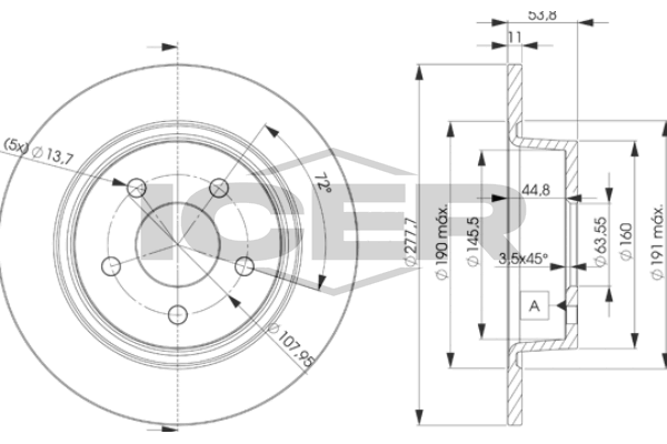 Fren Disk Ayna Arka Sağ ve Sol FERODO DDF1497