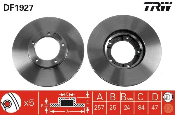 Fren Disk Ayna Ön Sağ ve Sol Toyota Hilux (N85/145/150)(1989->)  MAHER 03700