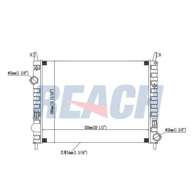 Su Radyatörü  Fiat Strada (278)(1999->)  ORİS BTO373016