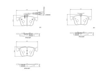 Fren Disk Balata Arka BREMBO P 85 162X  8V0698451C 8V0698451E 8V0698451G 8V0698451K 5Q0698451AJ