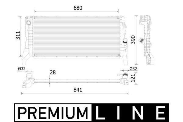 Su Radyatörü  BMW 2 Serisi Active Tourer (F45)(2014->)  MAHLE CR 2310 000P