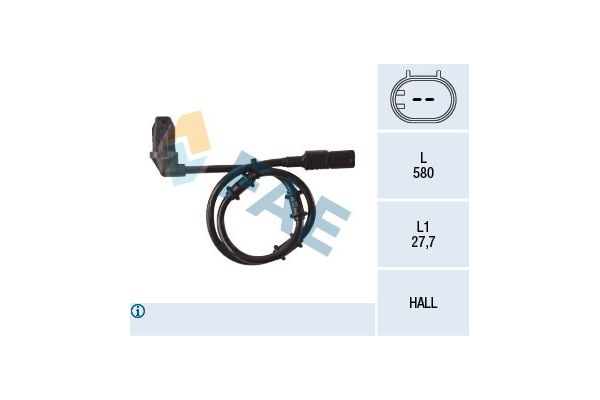 Abs Sensörü Arka Sol Mercedes ML -Serisi (BM 163)(09.1997->)  FAE 78135