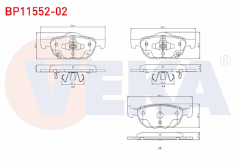 Fren Disk Balata Ön VEKA BP11552-02  