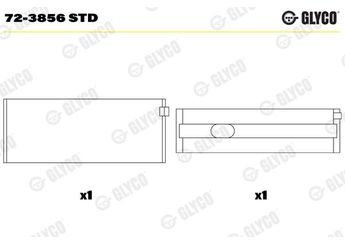 Ana Yatak (0.50)  KOLBENSCHMIDT 77518620  A6020302040 72-3856 0.50mm