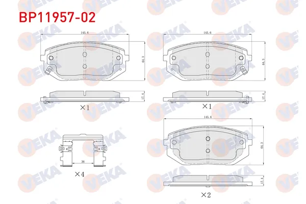 Fren Disk Balata Ön Kia EV6 (CV)(2021->)  VEKA BP11957-02