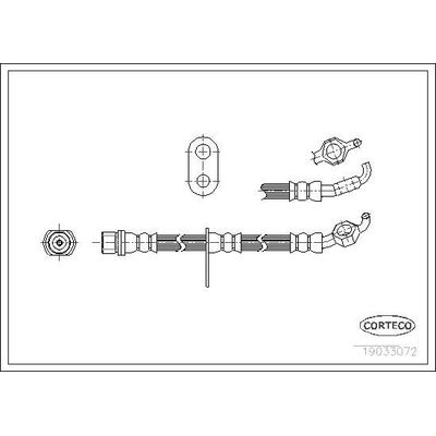 Fren Hortumu Ön Sağ Toyota Celica (T23)(2000->)  CORTECO 19033072