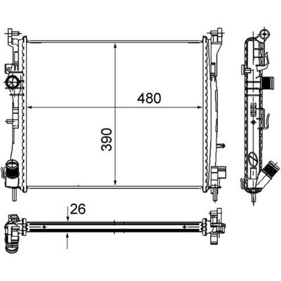 Su Radyatörü  Renault Clio II / (Makyajlı)(B/CB0)(06.2001->)  MAHLE CR 947 000S