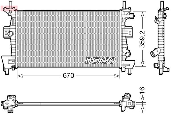 Su Radyatörü  DENSO DRM10114