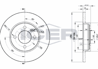 Fren Disk Ayna Ön Sağ ve Sol MGA 50226  357615301 357 615 301