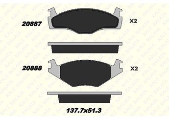 Fren Disk Balata Ön KALE BALATA 20887 153 25  