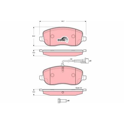 Fren Disk Balata Ön Fiat Croma (194)(06.2005->)  TRW GDB1636
