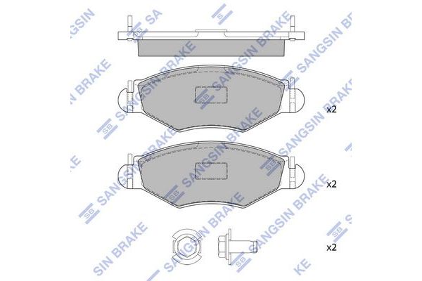 Fren Disk Balata Ön Peugeot 206 + (02.2009->)  SANGSIN SP1179