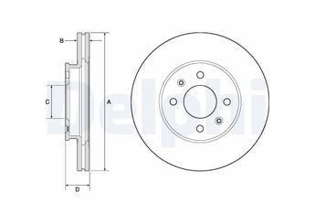 Fren Disk Ayna Ön Sağ ve Sol DELPHI BG4744C  517120U000 51712C8000 517120U100 51712F9000 517121W250 51712-1W250 517121R000 517121W200 S517120U000 S517121W200 S517121W250