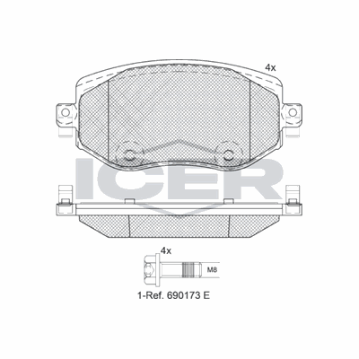Fren Disk Balata Ön Renault Megane IV HB (12.2015->)  MAGNETI MARELLI 323700049700