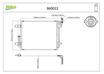 Klima Radyatörü  VALEO 860022  5N0820411C 5N0820411D 5N0820411E