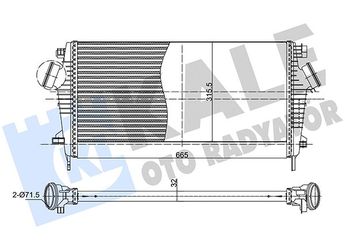 Turbo Radyatörü  PSA ORJINAL 22829850  22829850