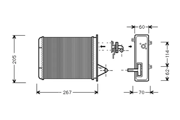 Kalorifer Radyatörü  VALEO 812283