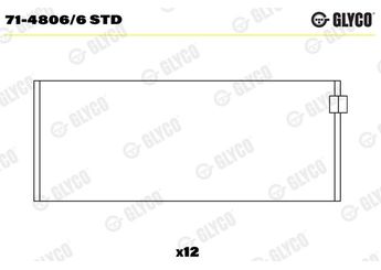 Kol Yatak (STD)  GLYCO 71-4806/6 STD  7148066STD 11247552062 11 24 7 552 062 11247552063 11 24 7 552 063 11247552064 11 24 7 552 064