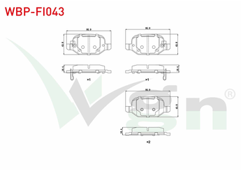 Fren Disk Balata Arka WGN WBP-FI043  