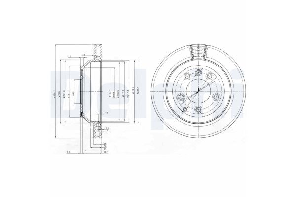 Fren Disk Ayna Arka Sağ ve Sol Porsche Cayenne (Typ 92A)(02.2010->)  DELPHI BG3775C